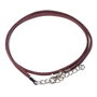 Snur din faux suede, 49 cm, maro inchis