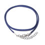 Snur din faux suede, 49 cm, albastru