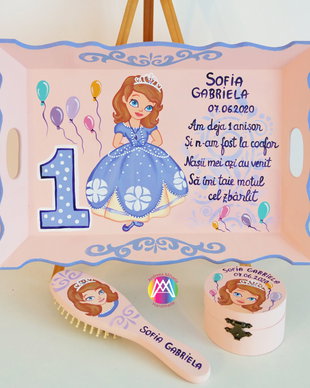 Set Mot pictat cu Printesa Sofia