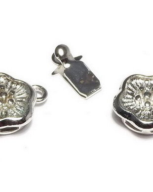 Inchizatoare cu clema, platina, 14x9 mm