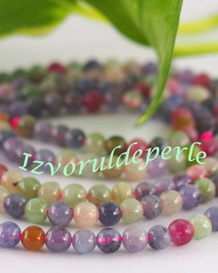 Mix tanzanit si turmalina 4mm (1sirag)