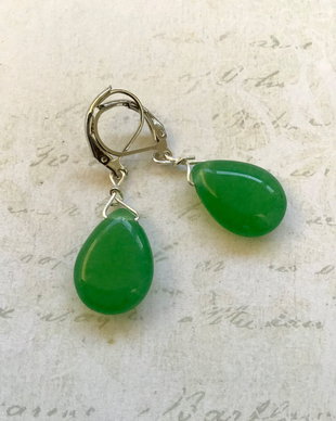 cercei aventurin verde