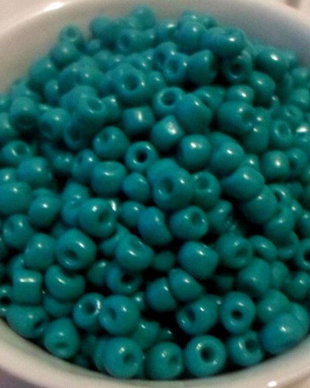 Margele nisip verde turcoaz 4 mm 100 g.