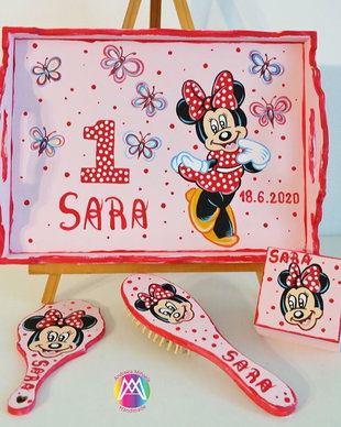 Set Mot pictat cu Minnie Mouse