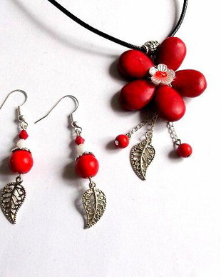set cu howlite rosu 36747
