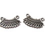 Link argintiu antichizat, 19x8.5 mm
