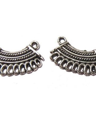 Link argintiu antichizat, 19x8.5 mm