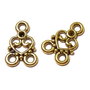 Link din aliaj metalic, auriu antichizat, 10x16 mm
