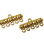 Link din aliaj metalic, auriu antichizat, 11x25 mm