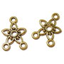 Link din aliaj metalic, auriu antichizat, 12x17 mm