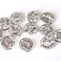 Slide Charm Zodiac, capricorn, argintiu antichizat, 17 mm