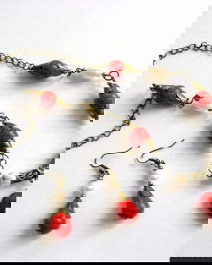 set howlite si perle naturale 17647