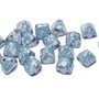 Pyramid, 6x6 mm, Alabaster Teracota Blue - 02010-15464