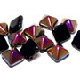 Pyramid, 12x12 mm, Jet Sliperit - 23980-29500