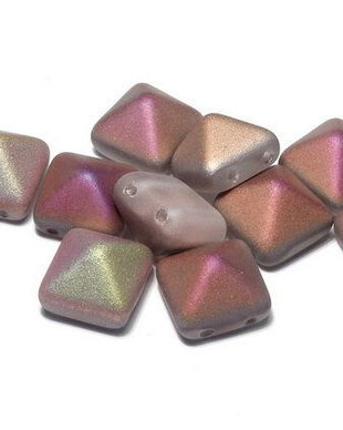 Pyramid, 12x12 mm, Crystal Sliperit Matted - 00030-29570