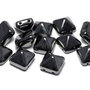 Pyramid, 12x12 mm, Jet Hematite - 23980-14400