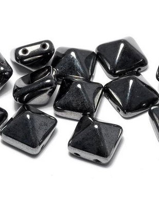Pyramid, 12x12 mm, Jet Hematite - 23980-14400