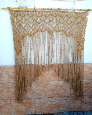 Perdea, decorațiune perete din iuta