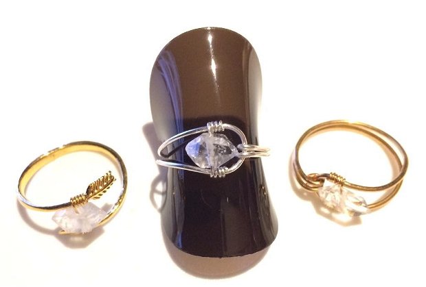 Inel Diamant Herkimer cu argint 925 (795)