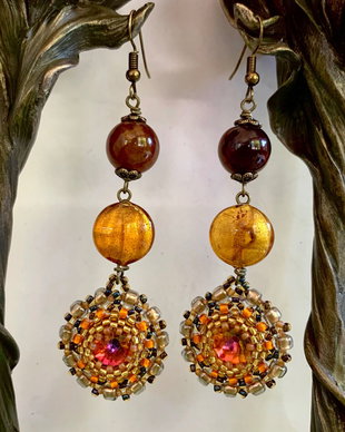FLAMES-toho,Rivoli,agate,murano,bronz
