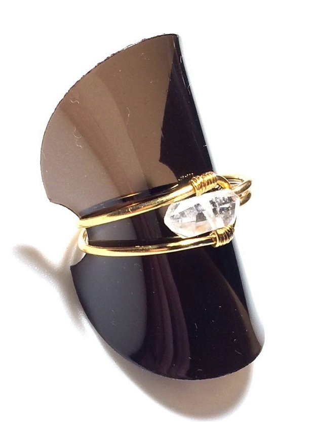 Inel aur filat cu Diamant Herkimer (795)