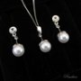 Set din argint cu perle  Flower Pearls