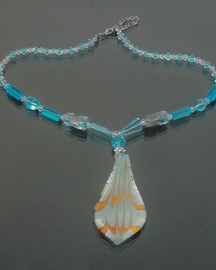 Colier sticla Murano, cristale