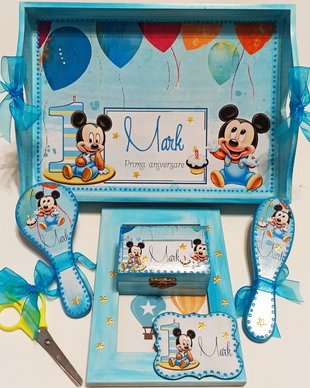 Tava personalizata mot, cu tema Mickey Mouse
