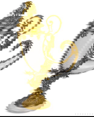 Nautilius din portelan cu bronz