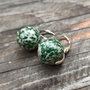Cercei Argint 925 si  jasp verde