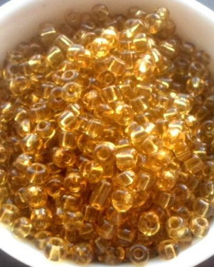 Margele nisip cupru transparent 4 mm 100 g.