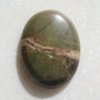 Cabochon green jasper aprox 40x30x8.5 mm