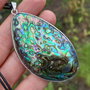 Colier pandant paua shell