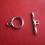 Inchizatoare toggle din argint .925 rodiat aprox 11x14 mm cu 20.5x5 mm
