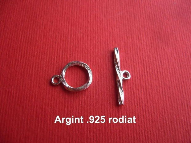 Inchizatoare toggle din argint .925 rodiat aprox 11x14 mm cu 20.5x5 mm