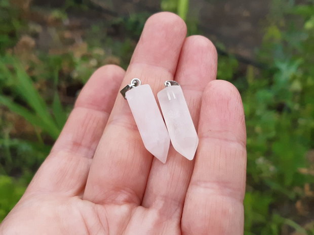 Set rose quartz