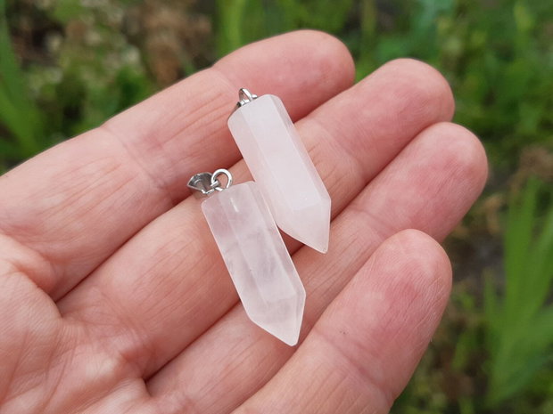Set rose quartz