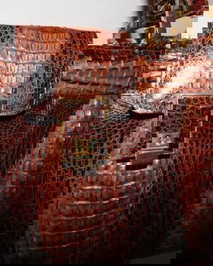 BRAND J PEREZ ,  VALENCIA ,  POSETA VINTAGE 1970 ,  CROCODIL  AUTENTICA