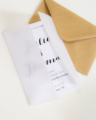 10 Hartie Transparenta pentru Invitatii Nunta, Coperti pentru Invitatii