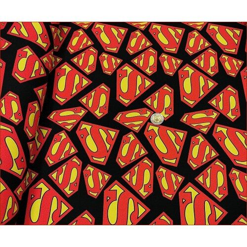 !imediat!Jerse buclat (french terry) - de la 45x90cm - elastic, Superman, cod B3