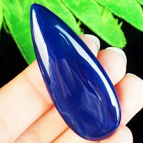 Cabochon blue onix agat