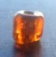 Margele nisip portocaliu transparent cu miez argintiu 4 mm 100 g.