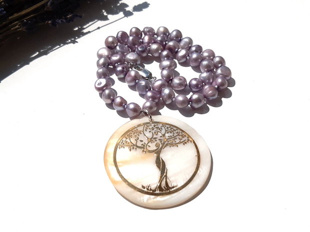 Colier lavender pearl