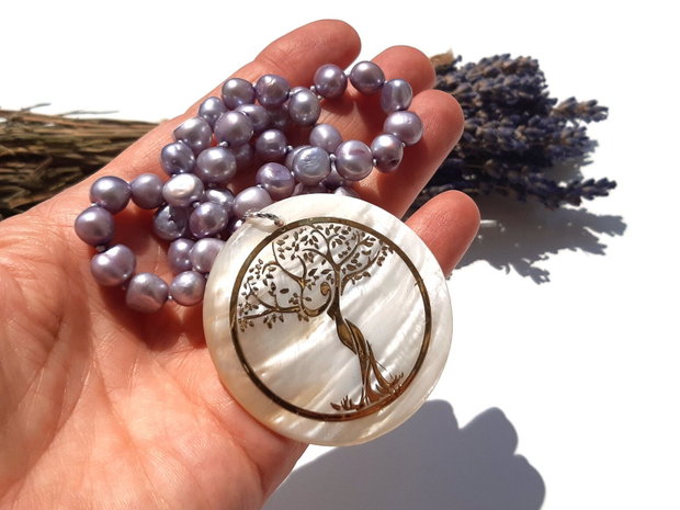 Colier lavender pearl