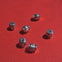 Butoias din argint .925 partial antichizat aprox 7x7 mm