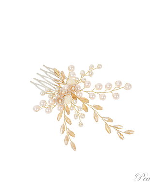 Pieptene auriu handmade Sunshine