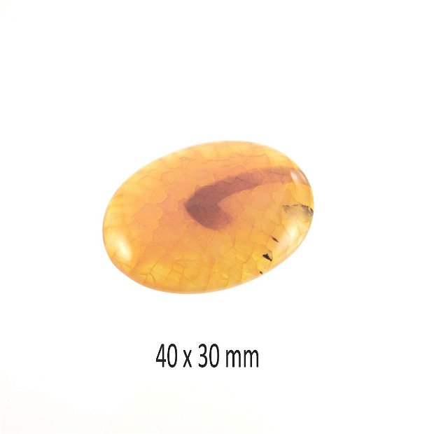 Cabochon Agata Crackle, 40 x 30 mm, CSP-258