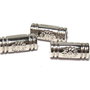 Margele din acril, metalizate, tubulare, 10x4 mm