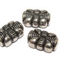 Margele din acril, metalizate, antique silver, 10x15 mm