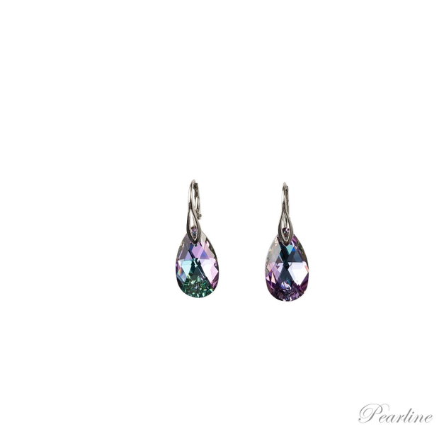Cercei cristale Swarovski Picaturi 22 mm argint